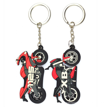 Wholesale Key Chain Custom Made Cheap Soft PVC Rubber Motorcycle Keychain